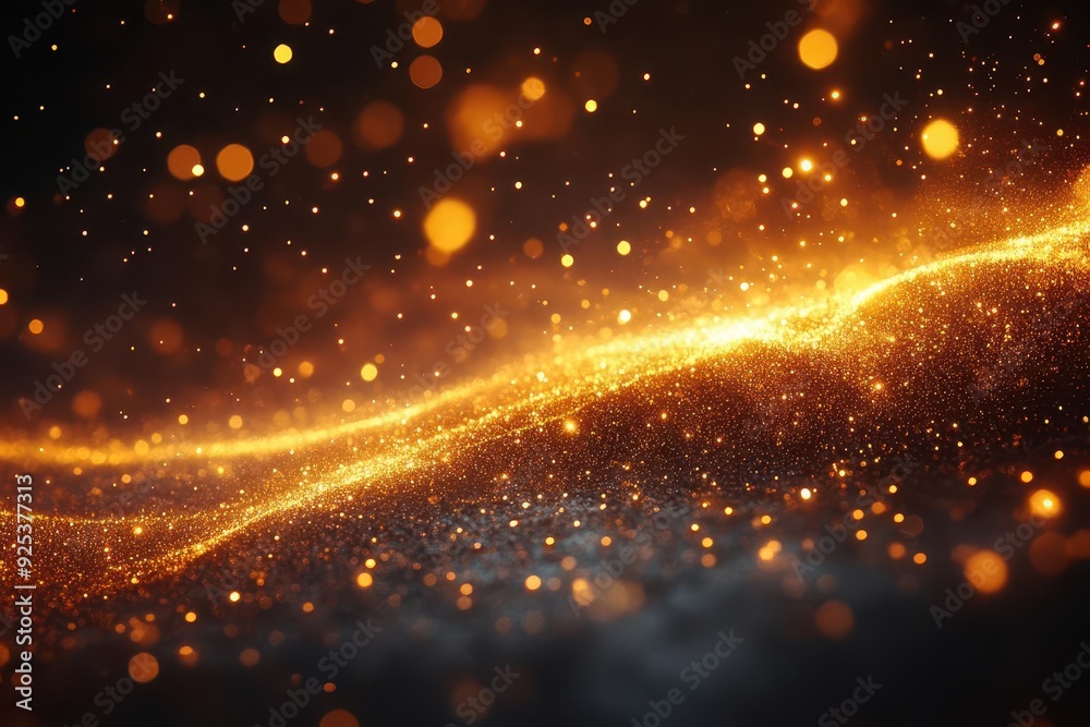 shimmering golden particles floating in air against gradient background creating magical atmosphere shimmering golden particles floating in air against gradient background creating magical atmosphere