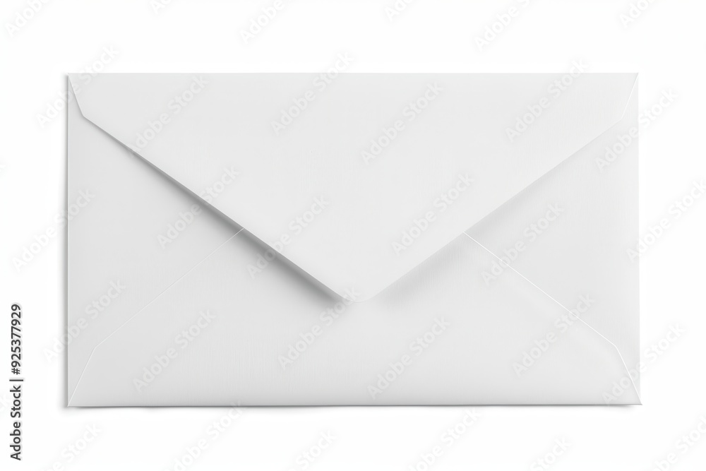 White Envelope. Blank and Empty Envelope Isolated on White Background, Front View White Envelope. Blank and Empty Envelope Isolated on White Background, Front View