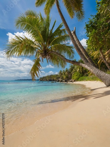 Palm and tropical beach