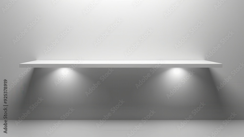custom made wallpaper toronto digitalWhite Shelf: Empty Wall Bookshelf Design with Light Illumination