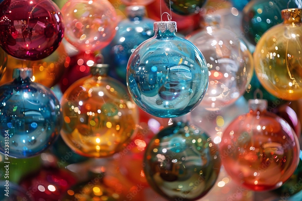 colorful christmas balls