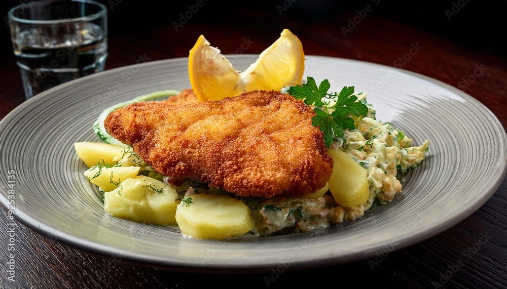 Wiener Schnitzel with potato salad Wiener Schnitzel with potato salad