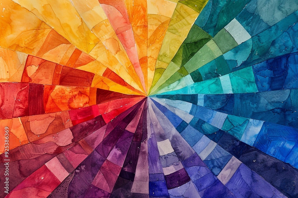 Create a vibrant design with radiant colors emanating from a central point. The image should feature dynamic rays of various hues radiating outward, blending seamlessly into the background. This burst Create a vibrant design with radiant colors emanating from a central point. The image should feature dynamic rays of various hues radiating outward, blending seamlessly into the background. This burst