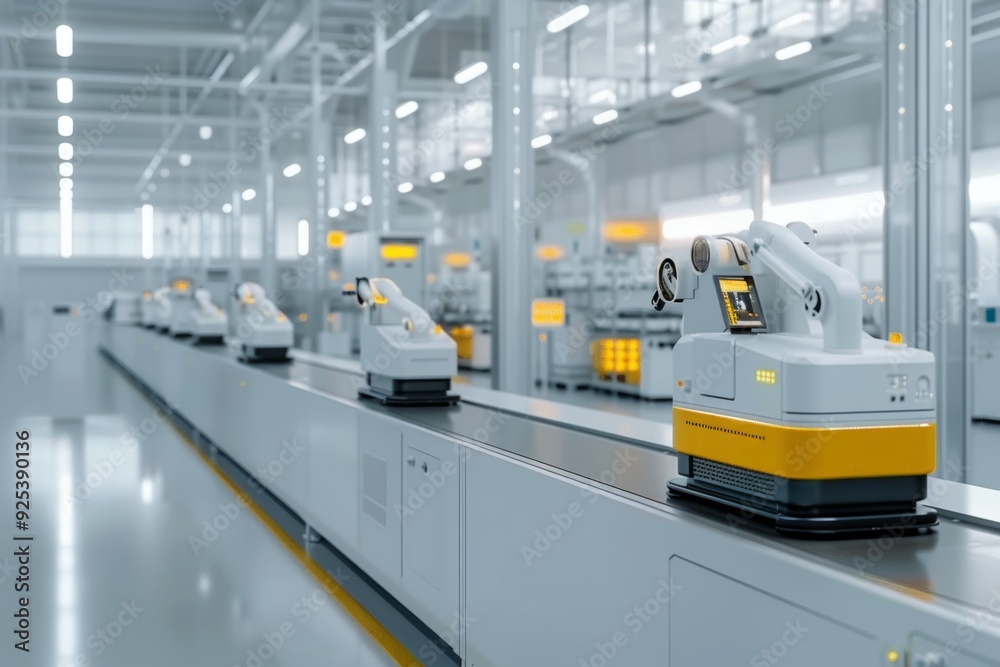 Modern Factory with Robotic Automation and IoT for Efficient Advanced Production Processes Modern Factory with Robotic Automation and IoT for Efficient Advanced Production Processes
