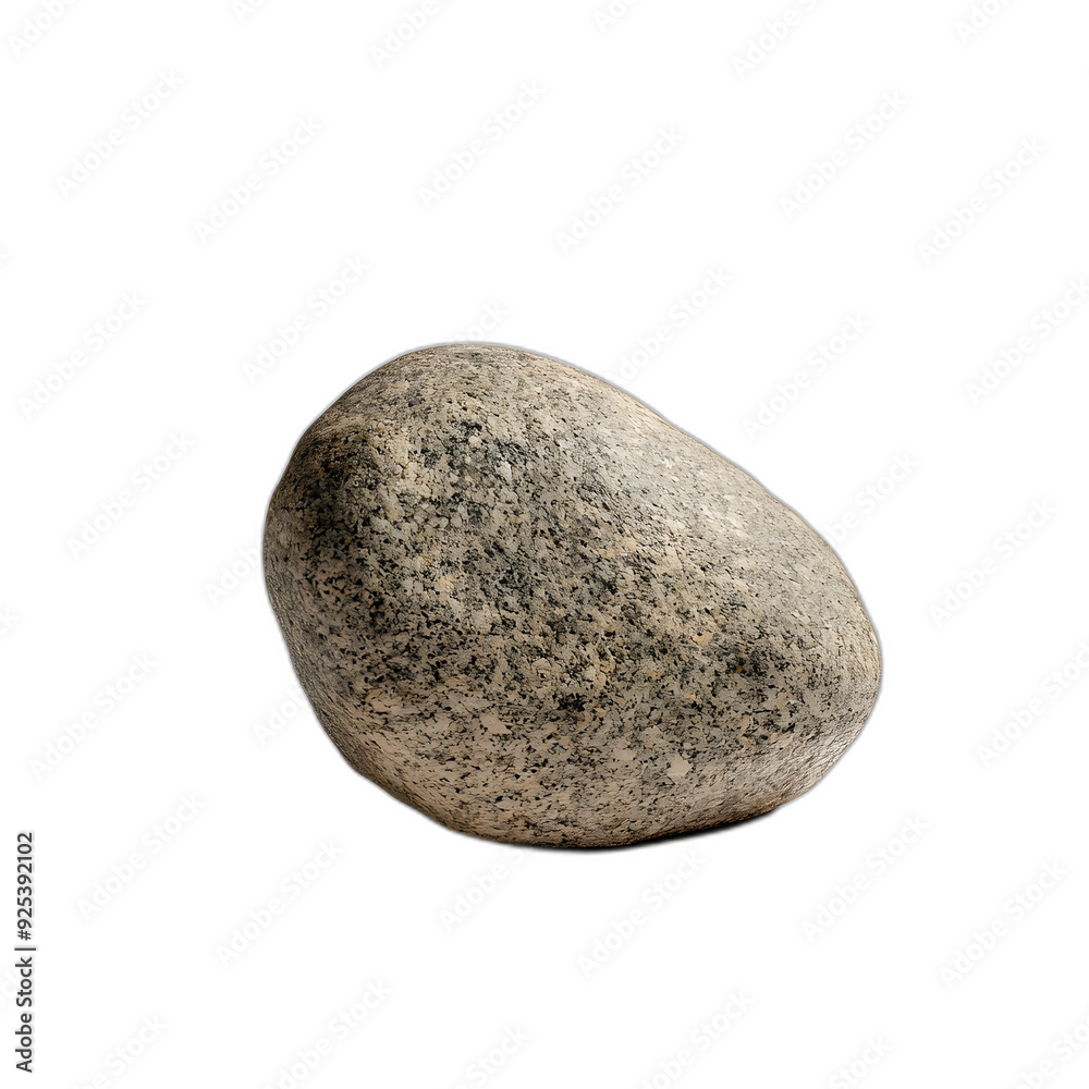 Single Grey Stone on Black Background. Single Grey Stone on Black Background.