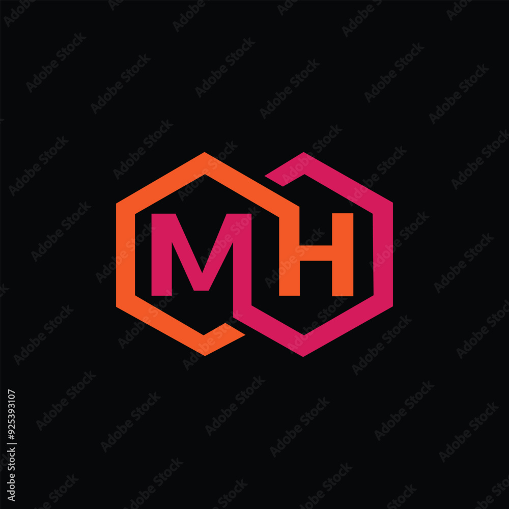 MH Letter Initial Logo Design Template Vector Illustration MH Letter Initial Logo Design Template Vector Illustration