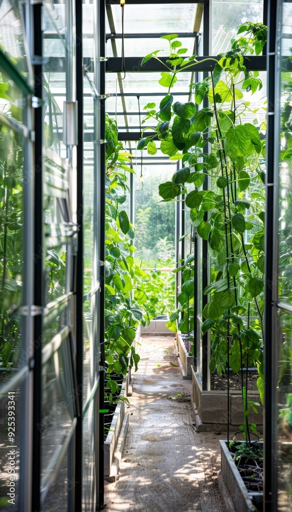 Modern Greenhouse with Hydroponic Systems for Sustainable Agriculture and Plant Growth Modern Greenhouse with Hydroponic Systems for Sustainable Agriculture and Plant Growth