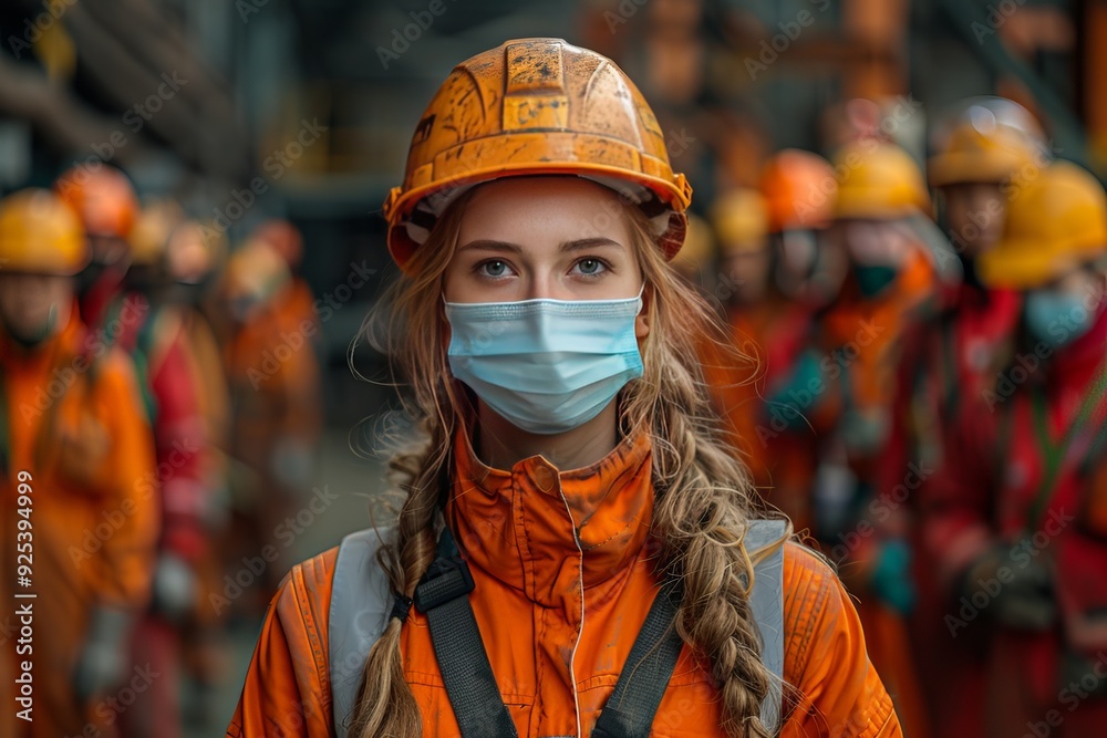 Obraz premium Labor day Professional Construction Worker with Safety Gear, Generative Ai