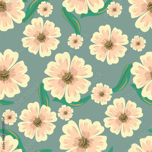 Wallpaper Mural beautiful ditsy floral seamless background Torontodigital.ca