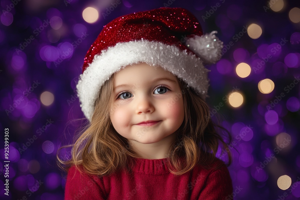 A young child with gentle eyes wears a Santa hat, looking directly at the camera with a soft smile. The simple, neutral background makes the festive red hat the focal point. A young child with gentle eyes wears a Santa hat, looking directly at the camera with a soft smile. The simple, neutral background makes the festive red hat the focal point.