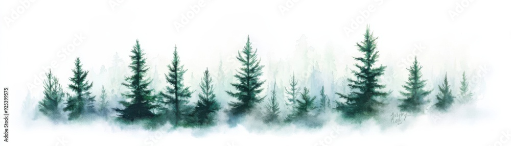 Obraz premium Misty Forest