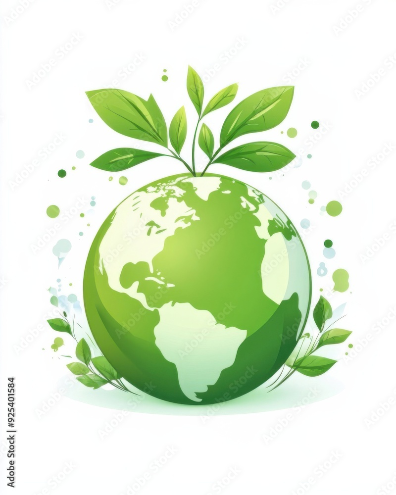 Earth with Leaves Earth with Leaves