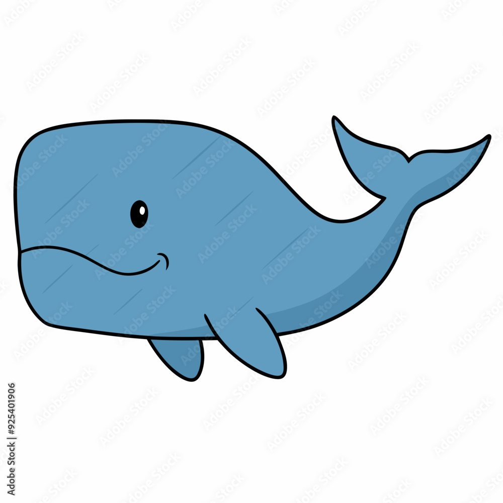 Obraz premium whale illustration hand drawn isolated vector