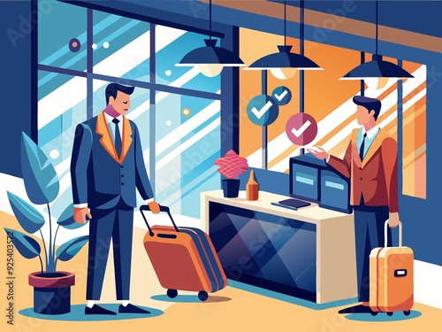 Modern Business Travel Vector Illustration for Corporate Mobility