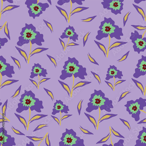 Textile and digital seamless floral vector design