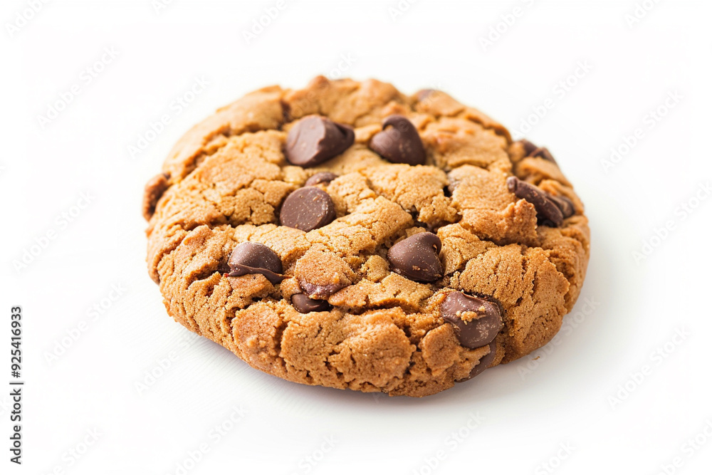 Chocolate Chip Cookie Isolated on White Background Chocolate Chip Cookie Isolated on White Background