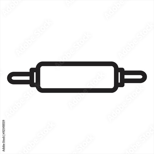 Rolling pin icon vector isolated
