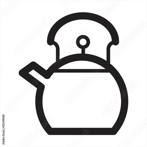 Teapot line icon. Hot drinks chinese tea pot symbols illustration