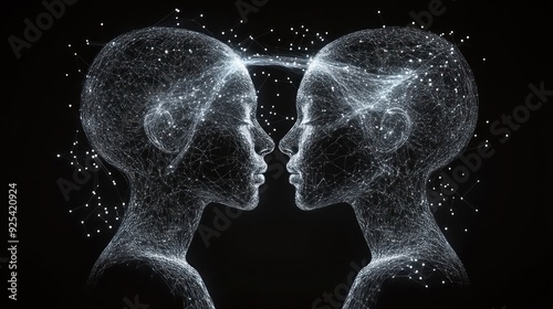 Two Connected Minds - Digital Art