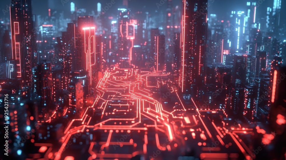 Cyberpunk Cityscape: A Digital Metropolis Cyberpunk Cityscape: A Digital Metropolis
