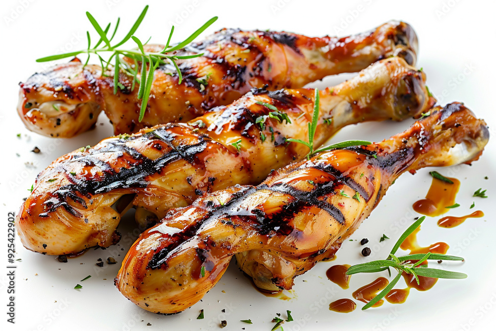 Grilled Chicken Legs with Rosemary and Sauce Grilled Chicken Legs with Rosemary and Sauce