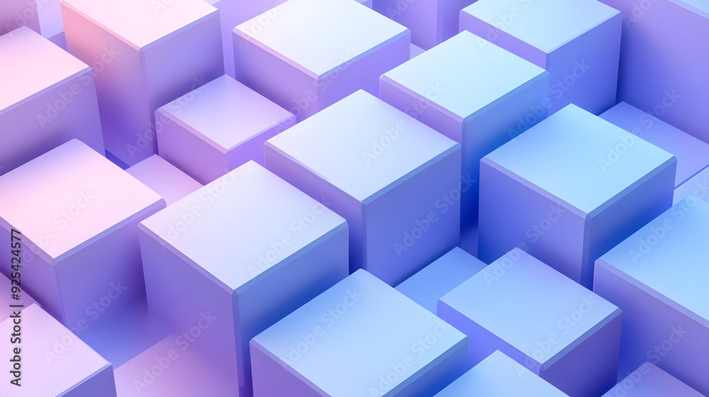 Abstract background of pastel purple and blue cubes. Abstract background of pastel purple and blue cubes.