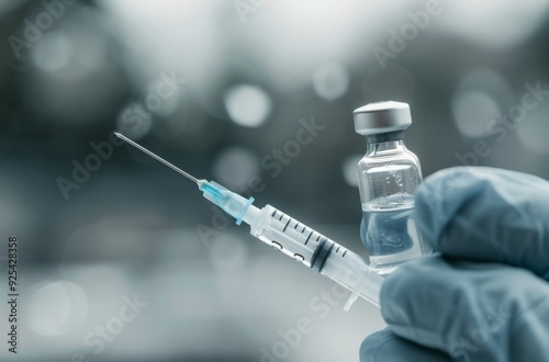 Medical Professional Preparing Vaccine in Laboratory Setting