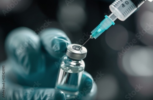 Medical Professional Preparing Vaccine in Laboratory Setting