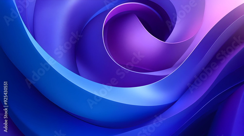 Abstract blue and purple 3D design.