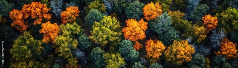 Autumn Forest Aerial View Autumn Forest Aerial View