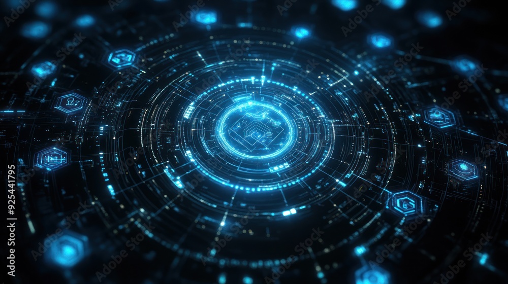 Obraz premium Abstract Digital Interface