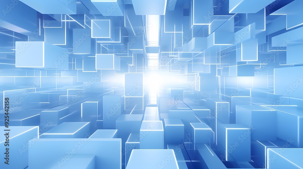 3d rendering of white and blue abstract geometric background. Scene for advertising, technology, showcase, banner, game, sport, cosmetic, business, metaverse. Sci-Fi Illustration. Product display 3d rendering of white and blue abstract geometric background. Scene for advertising, technology, showcase, banner, game, sport, cosmetic, business, metaverse. Sci-Fi Illustration. Product display