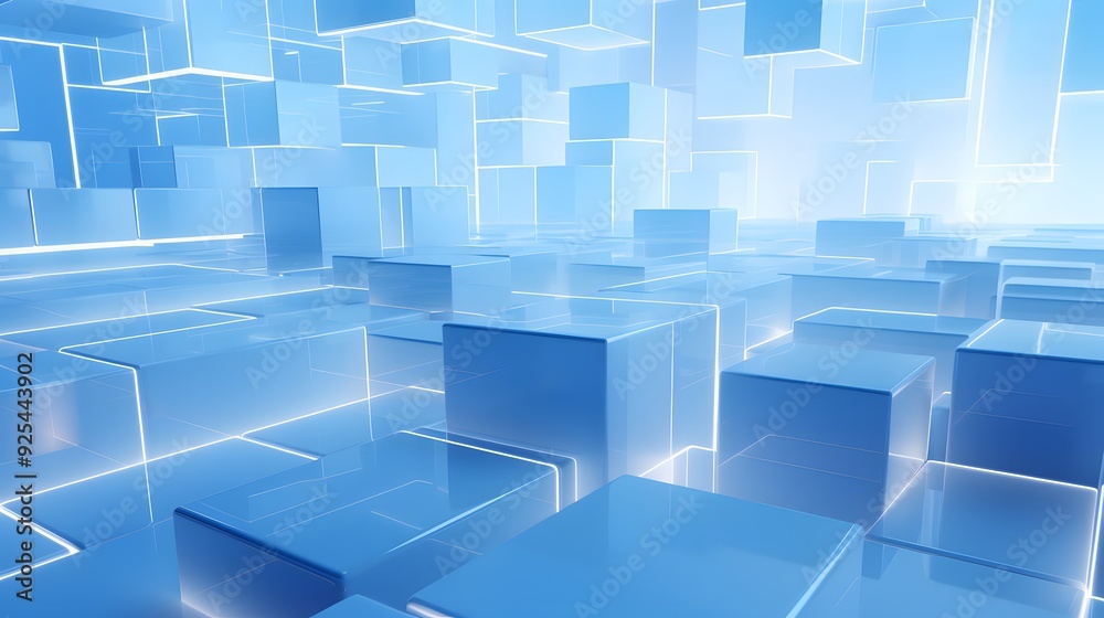 3d rendering of white and blue abstract geometric background. Scene for advertising, technology, showcase, banner, game, sport, cosmetic, business, metaverse. Sci-Fi Illustration. Product display 3d rendering of white and blue abstract geometric background. Scene for advertising, technology, showcase, banner, game, sport, cosmetic, business, metaverse. Sci-Fi Illustration. Product display