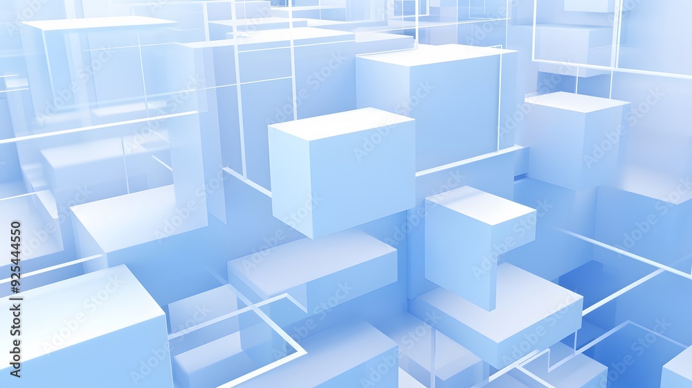 3d rendering of white and blue abstract geometric background. Scene for advertising, technology, showcase, banner, game, sport, cosmetic, business, metaverse. Sci-Fi Illustration. Product display 3d rendering of white and blue abstract geometric background. Scene for advertising, technology, showcase, banner, game, sport, cosmetic, business, metaverse. Sci-Fi Illustration. Product display