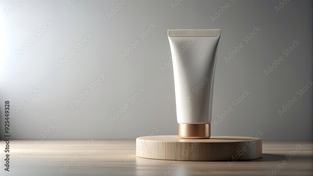 Empty minimalist studio shot of cosmetic package. Beauty and healthcare product mockup template, cosmetic, package Empty minimalist studio shot of cosmetic package. Beauty and healthcare product mockup template, cosmetic, package