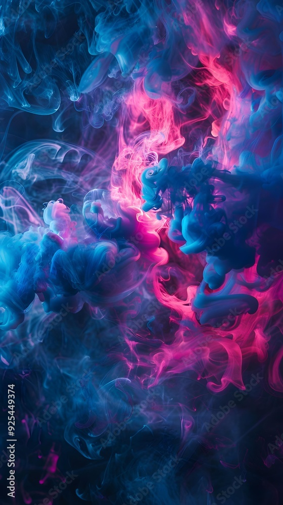 Fototapeta premium Abstract Smoke Background With Pink And Blue Colors