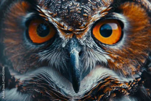 Close Up of an Owl's Eyes photo