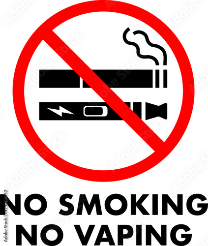 No smoking no vaping prohibition sign