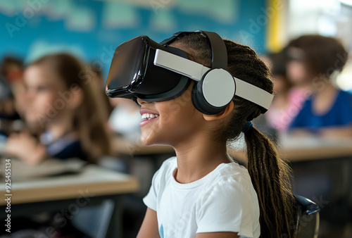 Virtual reality classrooms with interactive lessons, Education technology, Reimagining learning through VR innovations