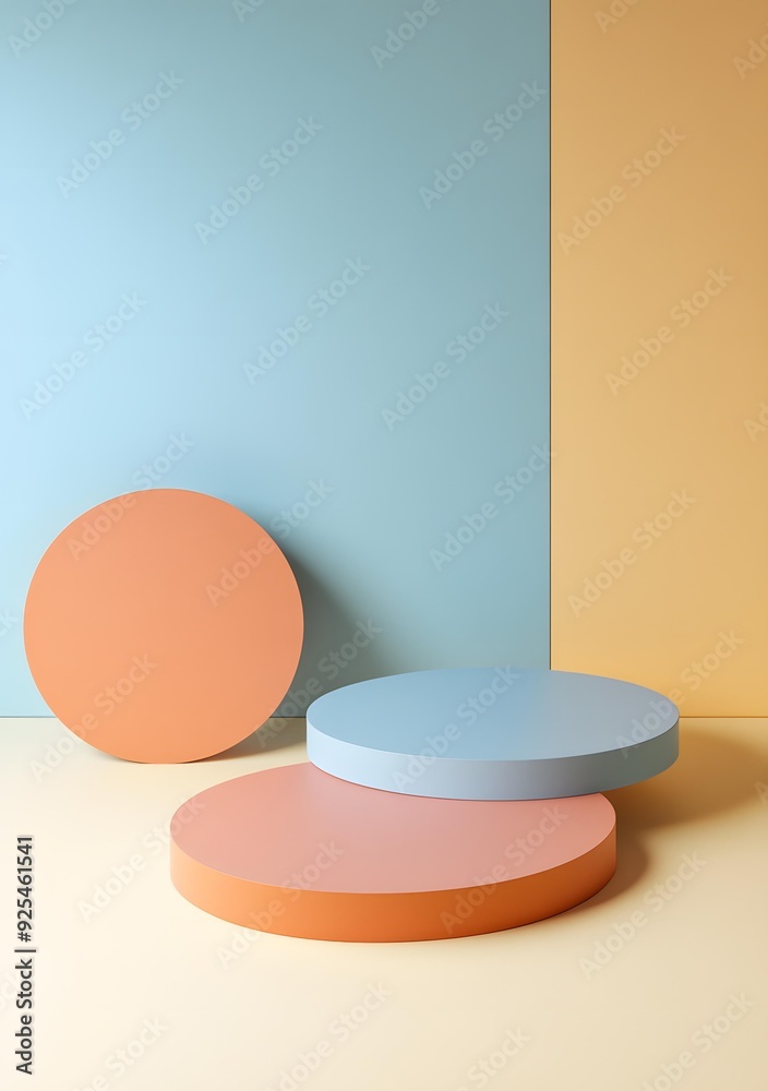 Abstract Geometric Shapes Background With Pastel Colors Abstract Geometric Shapes Background With Pastel Colors