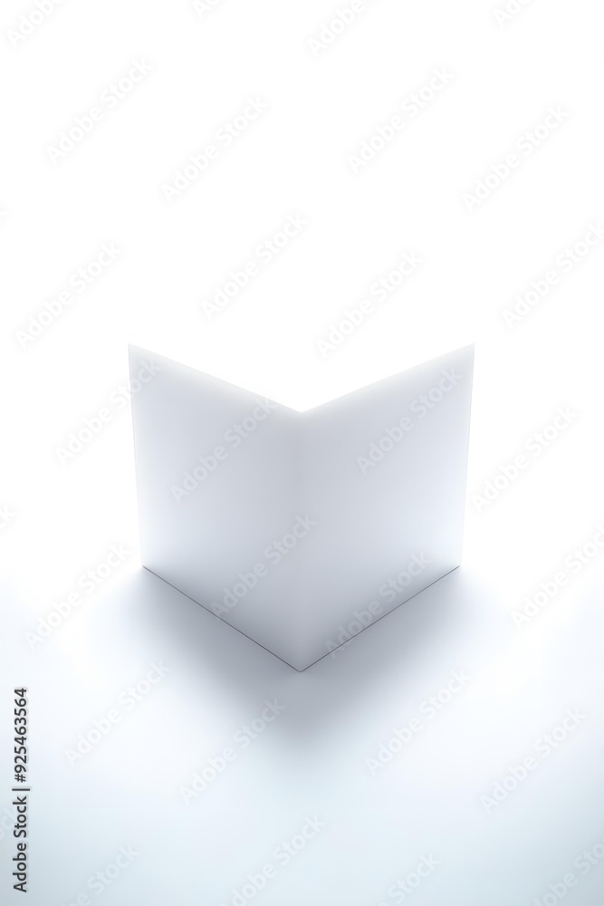 White Background With White Corner Cube White Background With White Corner Cube