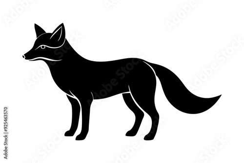 A Fox Silhouette Vector Illustration