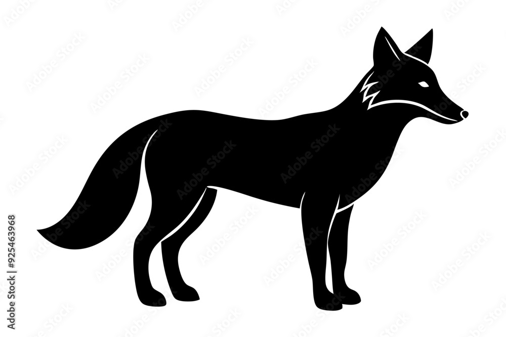 A Fox Silhouette Vector Illustration A Fox Silhouette Vector Illustration