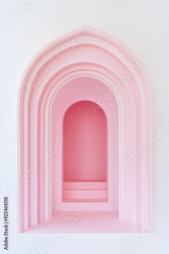 Pink Archway With Multiple Layers