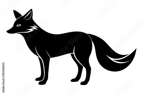 A Fox Silhouette Vector Illustration