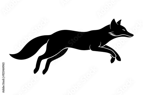 A Fox Silhouette Vector Illustration