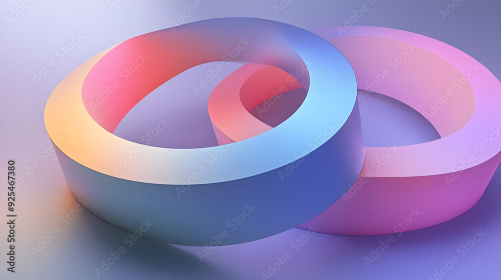 Abstract design featuring intertwined shapes with gradient colors. Abstract design featuring intertwined shapes with gradient colors.