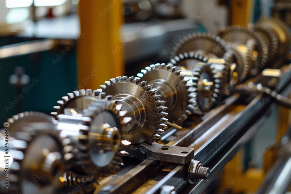 Close-up of Industrial Gear System Close-up of Industrial Gear System