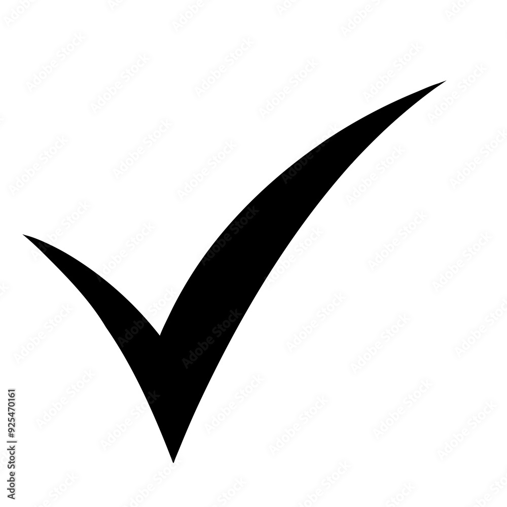 Check mark black color flat style Check mark black color flat style
