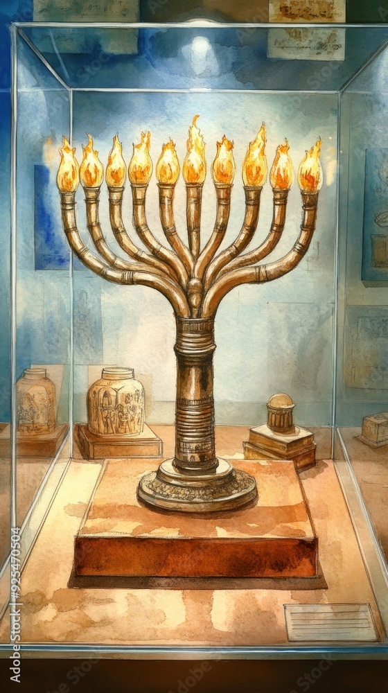 Menorah Historical Relic Judaism Religion Spiritual Symbol Menorah Historical Relic Judaism Religion Spiritual Symbol